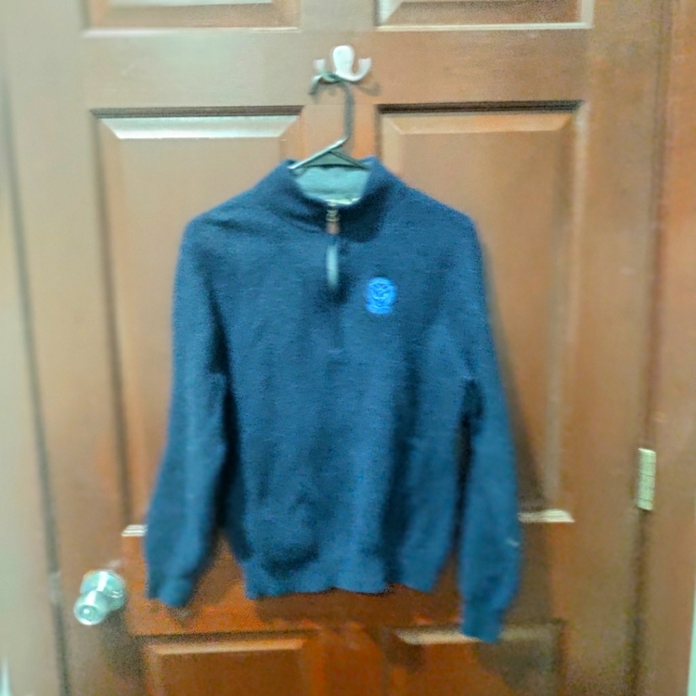 Donald Ross 100% merino wool blue sweater size L
